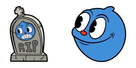 Cuphead Goopy Le Grande Doodle Art Designs Blue Slime The Incredibles