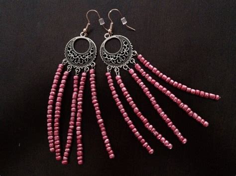 Items Similar To Pink Chandelier Earrings On Etsy