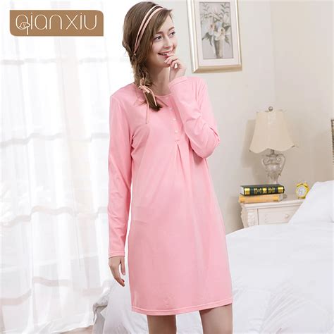 Qianxiu New Fashion Springandsummer Women Nightgown 95 Modal Comfortable High Quality Sexy