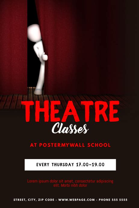 Theatre Classes Flyer Template Postermywall