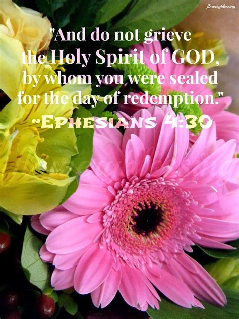 Flowery Blessing And Do Not Grieve The Holy Spirit Of GOD By Whom Holy Spirit Ephesians