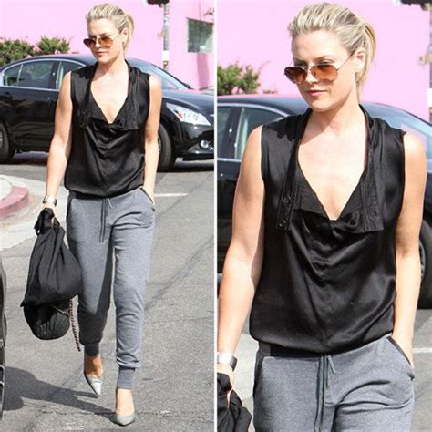 Ali Larter Brings Back The Sporty Chic Sweatpants With Heels Look