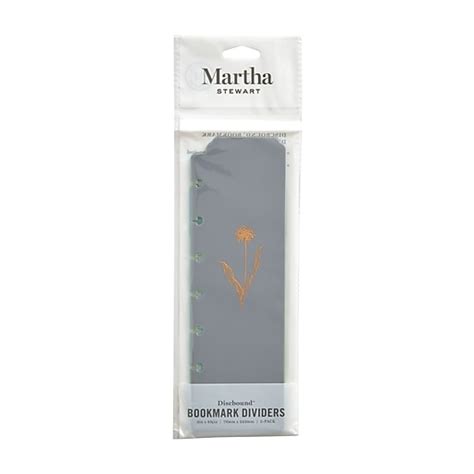 Martha Stewart Junior Discbound Bookmark Dividers Set Of 5 Ms102b