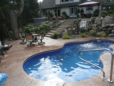 Oxford Michigan Thursday Fiberglass Swimming Pools Custom Landscape Designer Concrete Patios