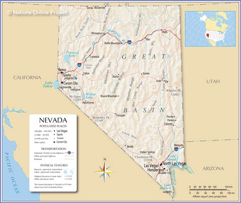 Reference Maps Of Nevada Usa Nations Online Project