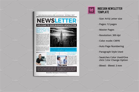 Business Newsletter Template V751 Creative Indesign Templates