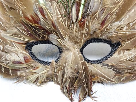 Vintage Peacock Feather Mask Showpiece Antiques