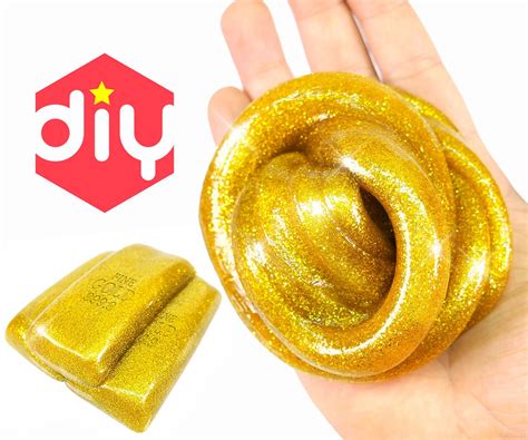 Diy How To Make Fine Gold Slime Glitter Slime Instructables