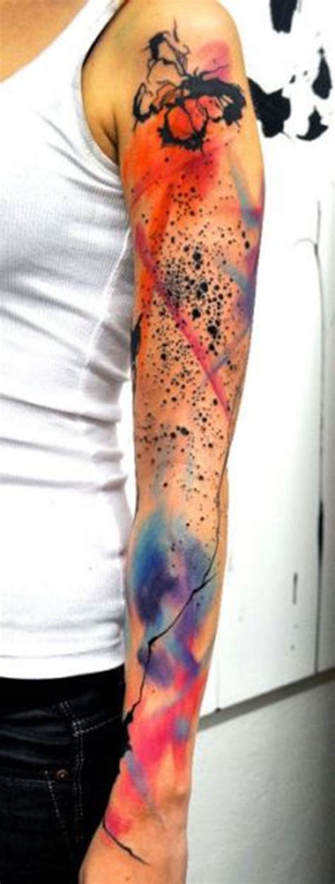Watercolor Tattoo On Arm Abstract Tattoo Designs Abstract Tattoo Body Art