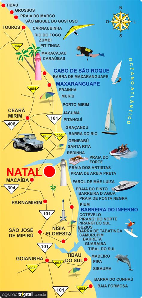 Carte De Natal Au Brésil Avec Les Plages