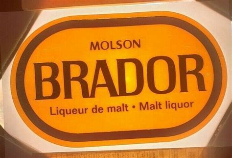 Molson Brador Malt Liquor Label Logo Iron On Heat Transfer 7x11 Beer