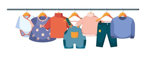 Cloths Clipart Children Cute Dress Set With Blouse Cartoon Vector