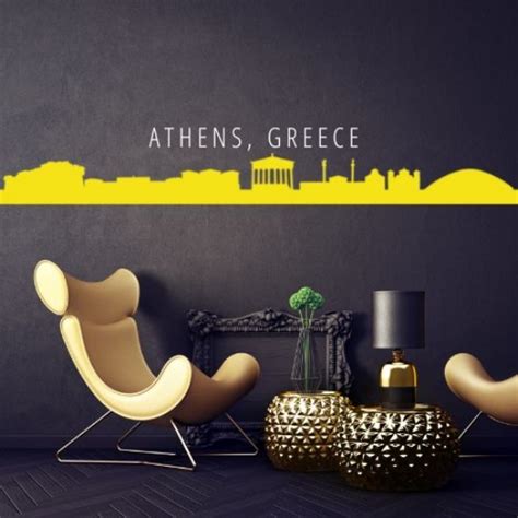 Athens Greece Skyline Decals Wall Decor Athens Greece