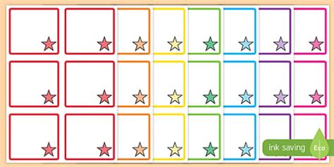 Ideally when they select the checkbox or surrounding text they will be able to change the text. Star Themed Square Peg Labels, cloakroom labels editable