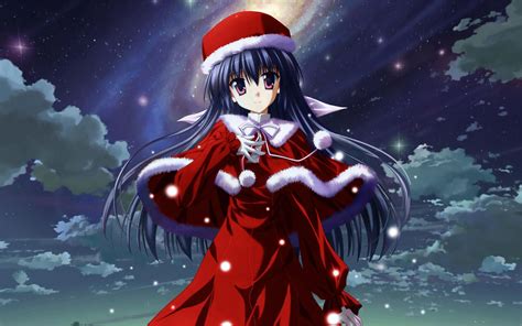 Cute Anime Girl Christmas Wallpapers Hd Pixelstalknet