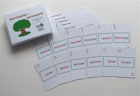 Wortfamilien Kartenspiele Wortstämme Mit Tz Vom Verlag
