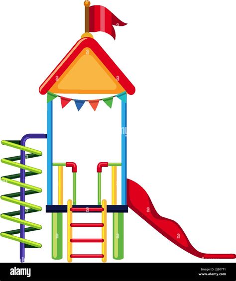 Outdoor Playground Slide For Kids Illustration Stock Vector Image And Art