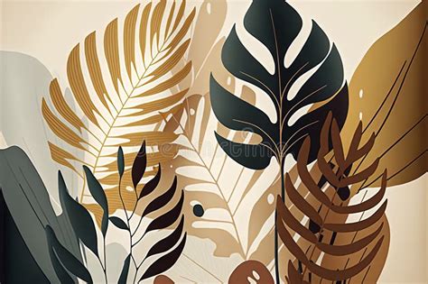Abstract Art Nature Background Botanical Pattern Tropical Leaves