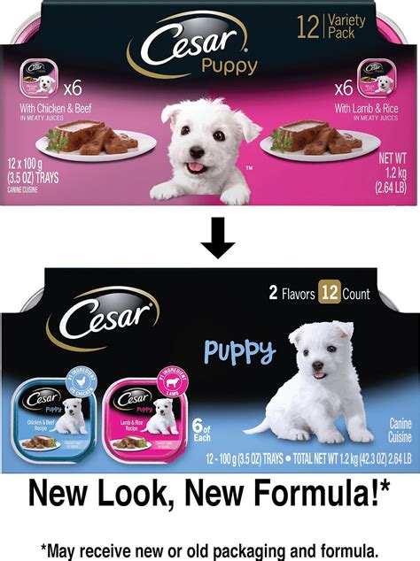 Shop in store or online. Cesar Puppy Pate Multipack Dog Food Trays, 3.5-oz, case of ...