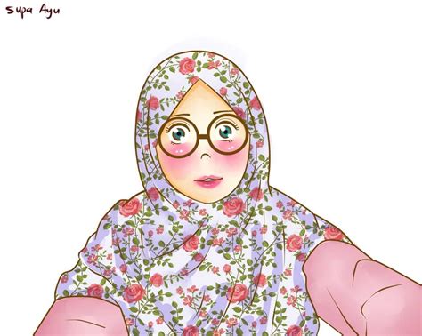 Flower Hijab Selfie By Ayusufaah On Deviantart Hijab Cartoon Deviantart Cat Wallpaper