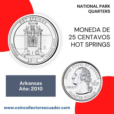 Moneda De 25 Centavos Del 2010 Hot Springs Coin Collectors