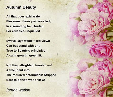 Autumn Beauty Autumn Beauty Poem By James Watkin