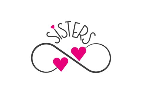 Sisters Infinity Symbol Svg Cut File By Creative Fabrica Crafts