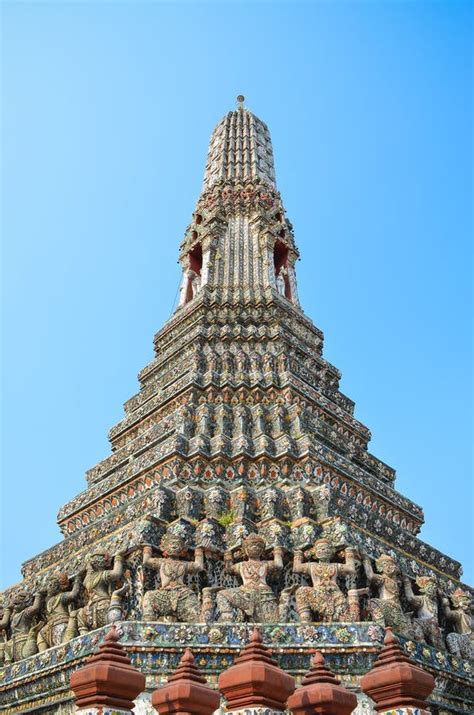 Wat Arun Pagoda In Bangkok Thailand Stock Image Image Of Landmark