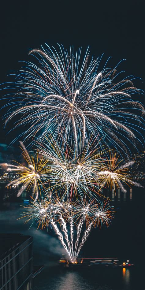 Download 1080x2160 Wallpaper Celebration Night Fireworks Honor 7x