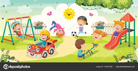 Children Playing Park Stock Vector Image By ©yusufdemirci 318431826