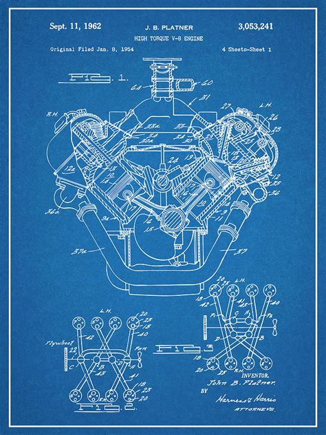 V8 Engine Blueprints