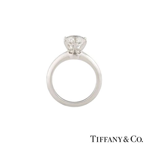 Tiffany And Co Platinum Diamond Setting Band Ring 179ct Fvs1 Rich