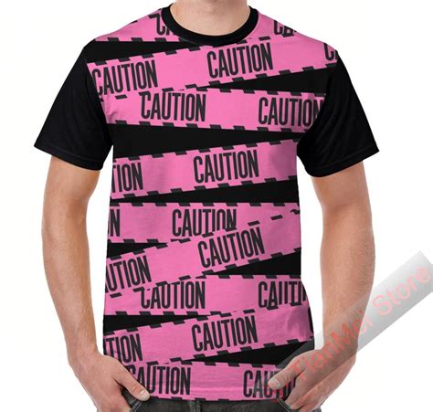 Summer Graphic T Shirt Men Tops Tees Caution Printed Women Funny T