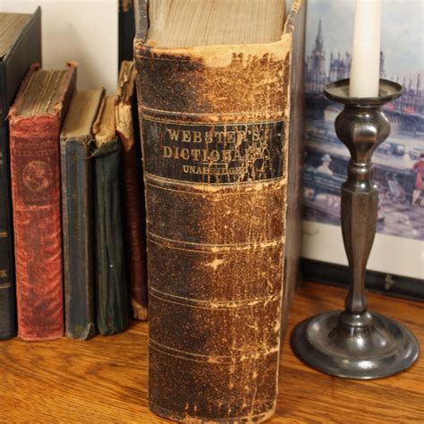Antique Book Websters Dictionary 1855 Etsy