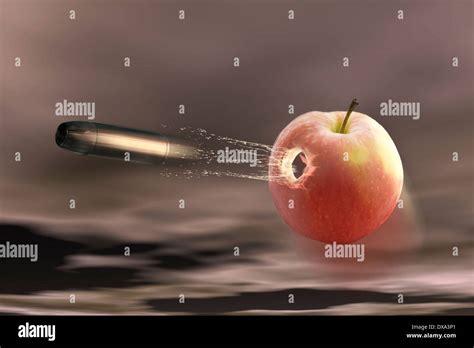 Bullet Striking Apple Hi Res Stock Photography And Images Alamy