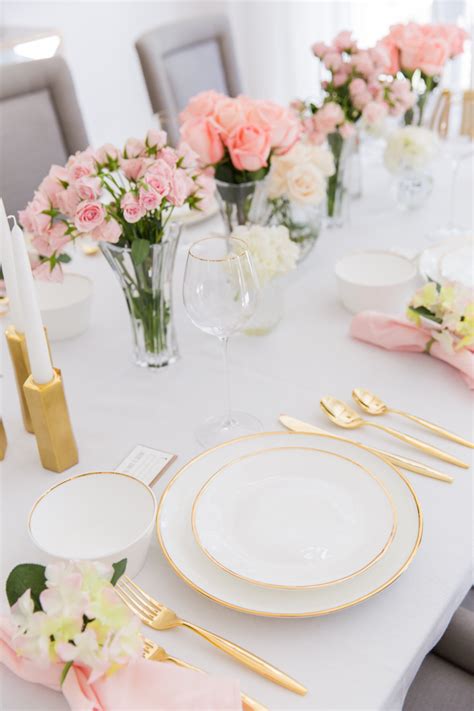 Pink Bridal Shower Tablescape Fashionable Hostess