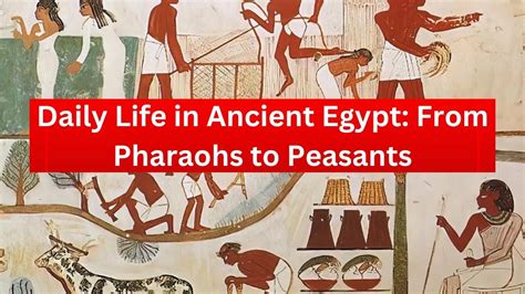 Daily Life In Ancient Egypt From Pharaohs To Peasants