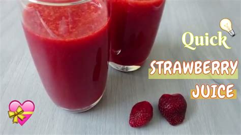 Fresh Strawberry Juice Recipe To Make In Juicer