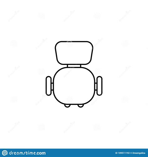 Office Chair Top View Outline Icon Stock Vector Colourbox