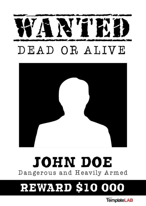 Download Black And White Wanted Poster 2 Word Wanted Template