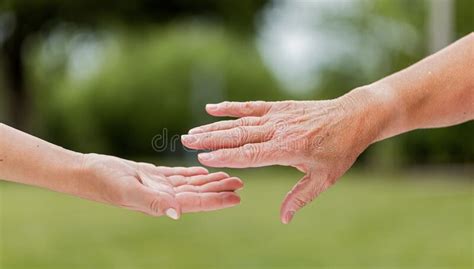 The Helping Hands For Elderly Home Care Stock Photo Image Of Finger