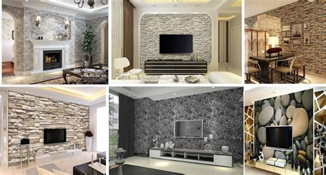 3d Effect Brick Stone Wallpaper For Interior Designs