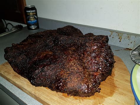 Homemade 12 Hr Smoked Brisket Rested For An Hour Smoked Brisket