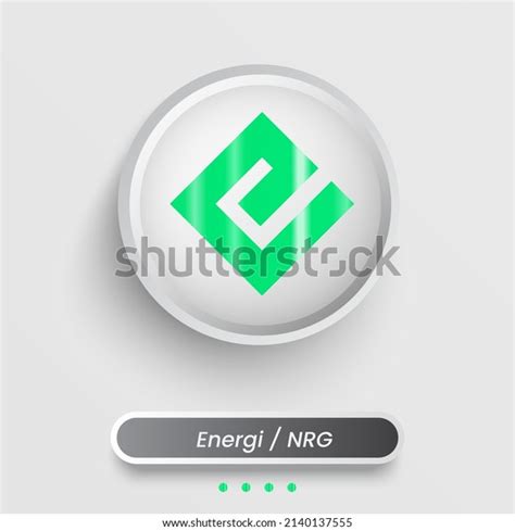 Energi Nrg Cryptocurrency 3d Vector Logo Stock Vector Royalty Free