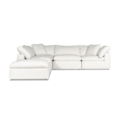 Cloud Classic Couch 5 Piece Modular Sofa Includes Ottoman Banana Home