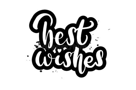 Best Wishes Lettering Greeting Card Stock Vector Illustration Of