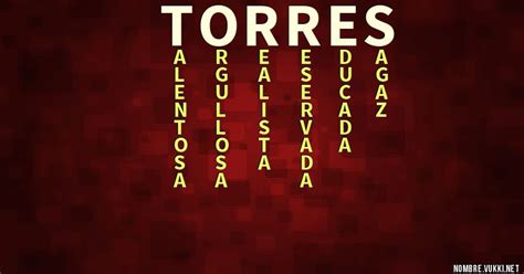 Qué significa torres