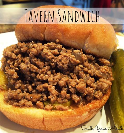 · this loose meat, ground beef sandwich has loads of flavor and is so easy! South Your Mouth: Tavern Sandwich - or Loose Meat Sandwich
