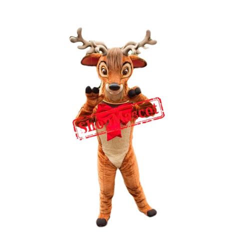 Friendly Realistic Deer Mascot Costume