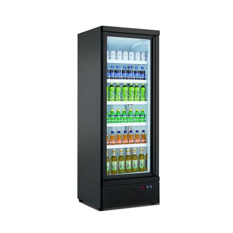 Glass Door Beverage Cooler 450l Upright Soft Drink Beer Refrigerated